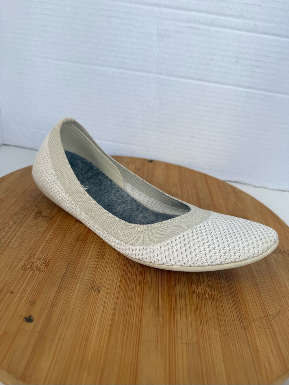 Allbirds Tree Breezers Ballet Flats Knits in Lux Beige Size 7.5 Slip On